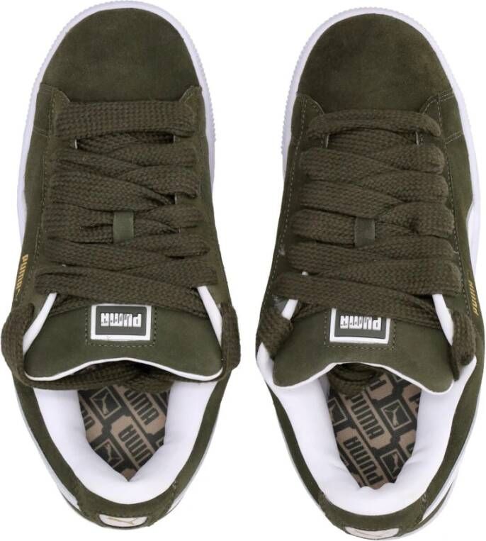 Puma Suede Lage Schoen Donker Olijf Wit Green Heren