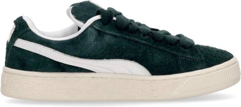 Puma Suede Low Shoe met Oversize Veters Green Heren