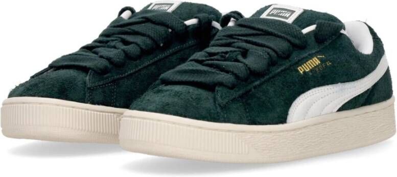 Puma Suede Low Shoe met Oversize Veters Green Heren