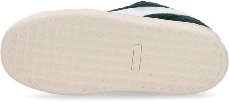 Puma Suede Low Shoe met Oversize Veters Green Heren