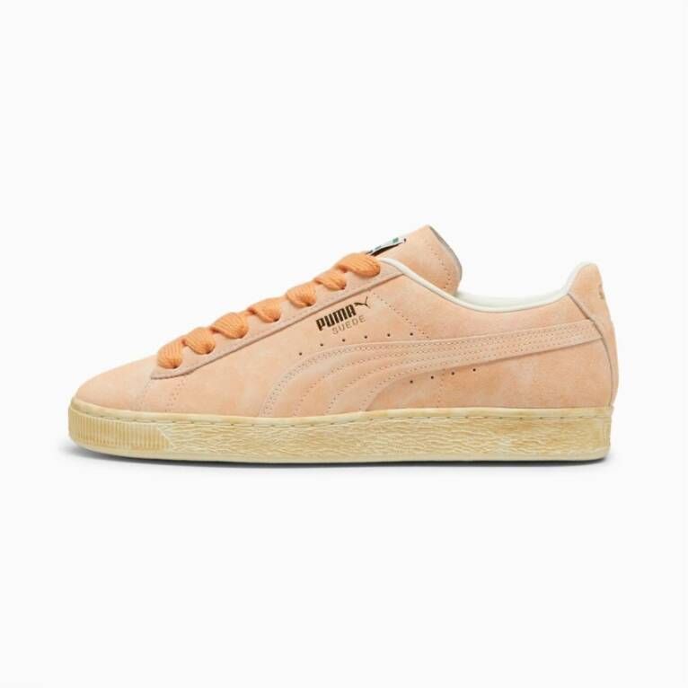 Puma Vervaagde Leren Sneakers Baskets Brown Dames