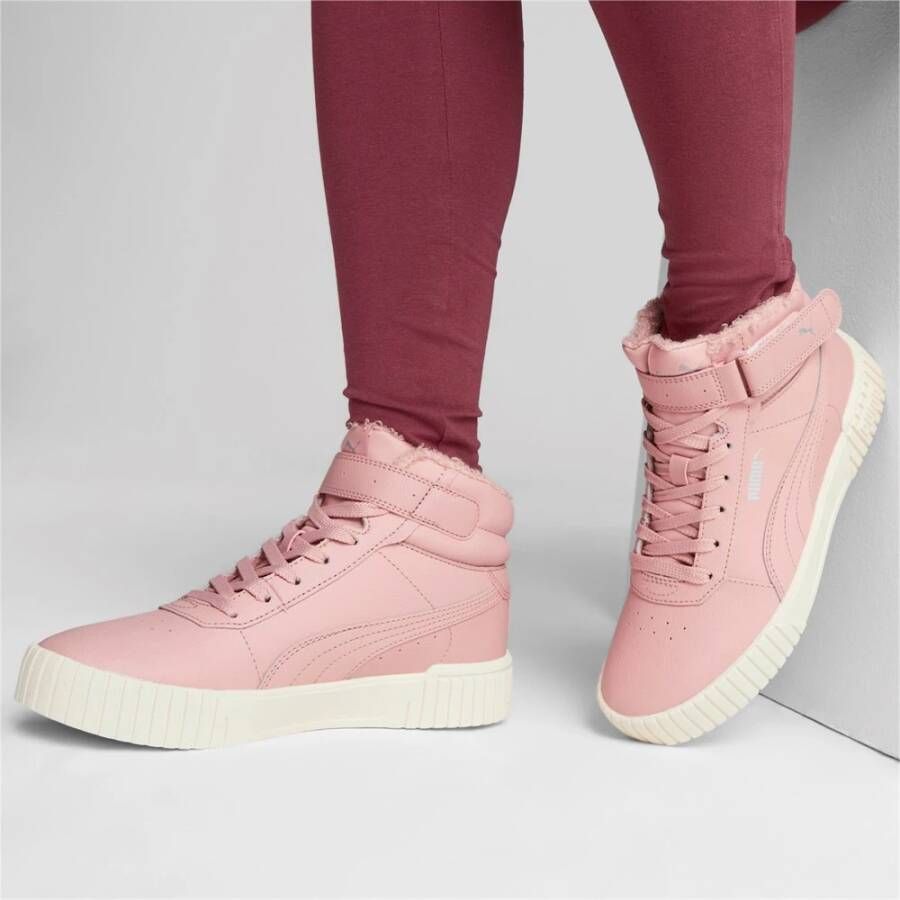 Puma Winter Sneakers Retro Stijl Hoge Top Pink Dames