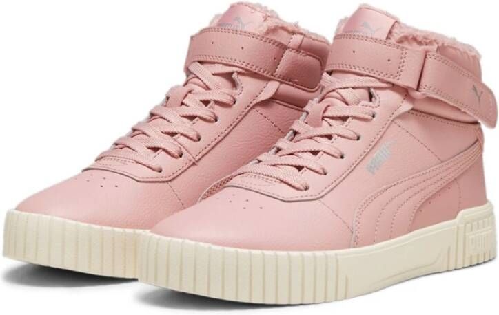 Puma Winter Sneakers Retro Stijl Hoge Top Pink Dames