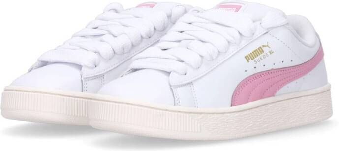 Puma Wit Roze Lila Suede Sneakers White Dames