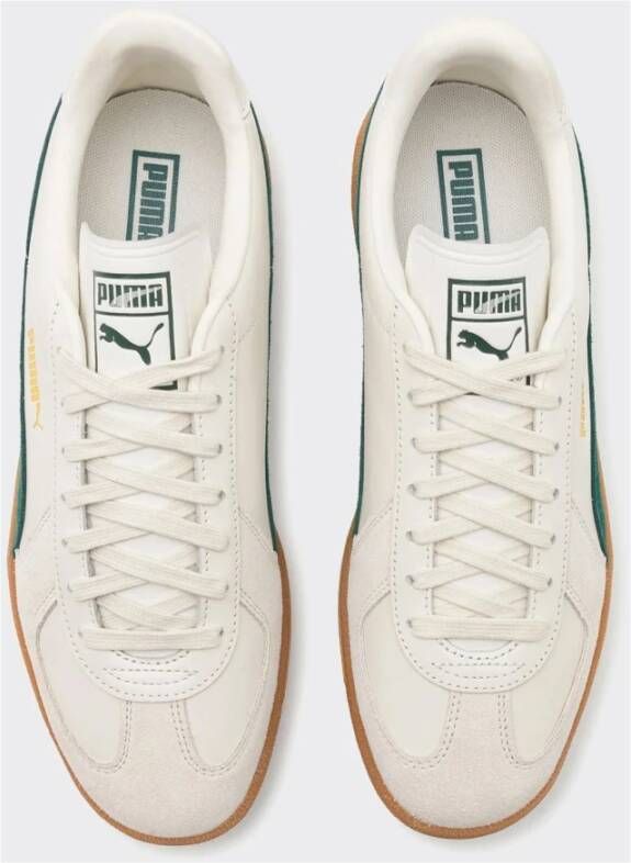 Puma Witte Army Trainer Sneakers met Donkere Details White Heren