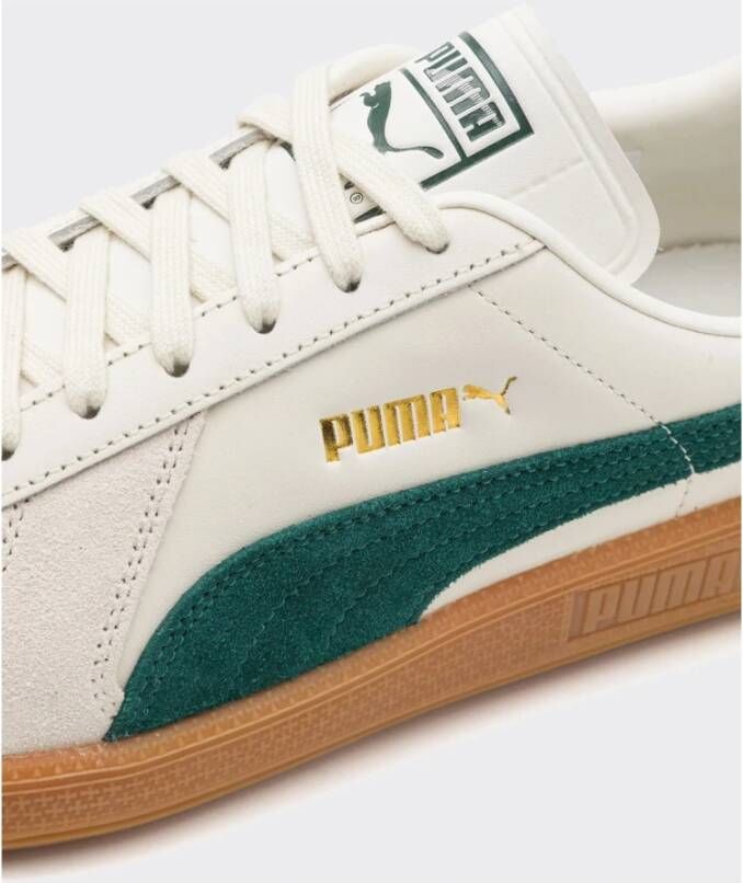 Puma Witte Army Trainer Sneakers met Donkere Details White Heren