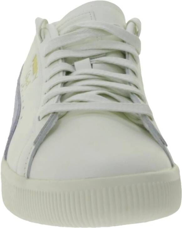 Puma Witte Leren Lage Basketbalsneakers White Heren