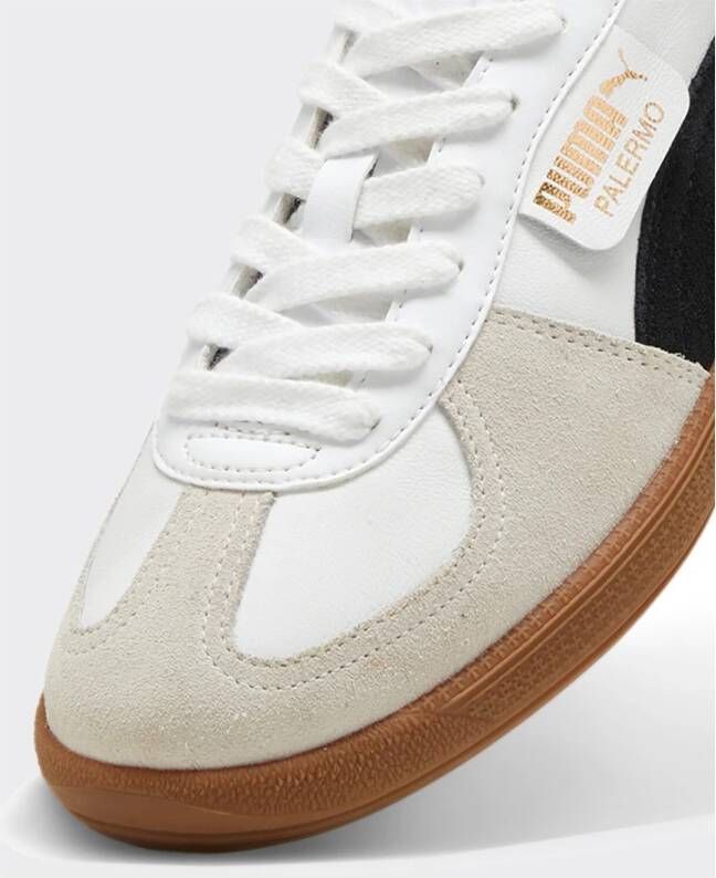 Puma Witte Leren Sneakers met Grijze Details Multicolor Heren