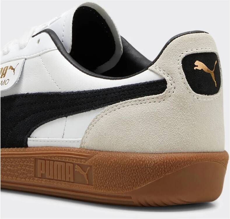 Puma Witte Leren Sneakers met Grijze Details Multicolor Heren