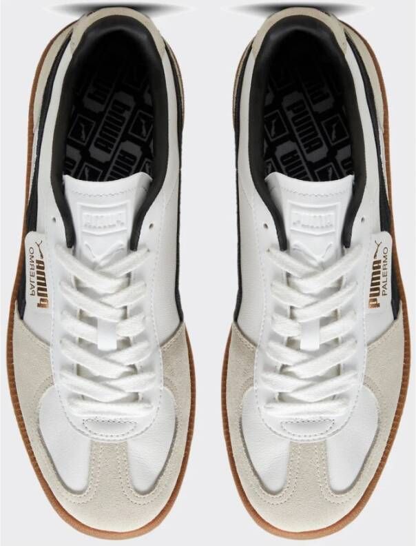 Puma Witte Leren Sneakers met Grijze Details Multicolor Heren