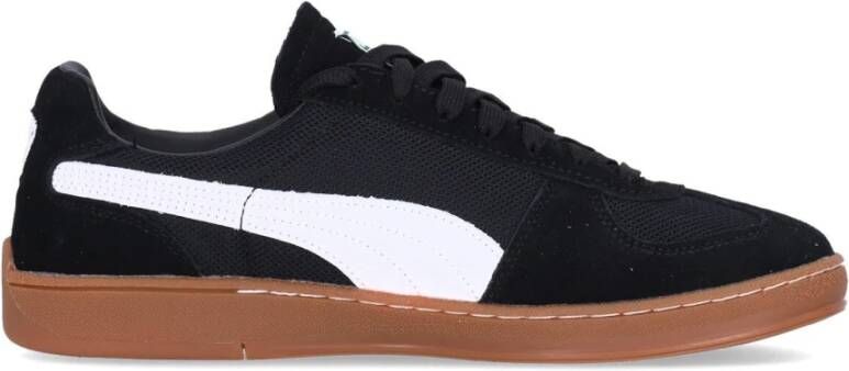 Puma Zwarte Lage Mesh Sneakers Black Heren