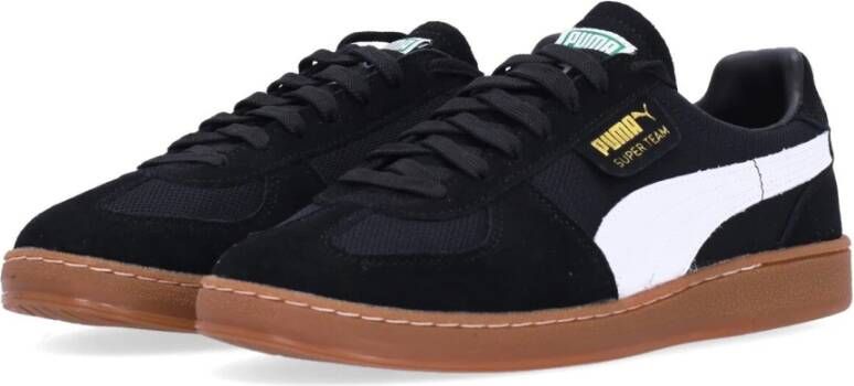 Puma Zwarte Lage Mesh Sneakers Black Heren