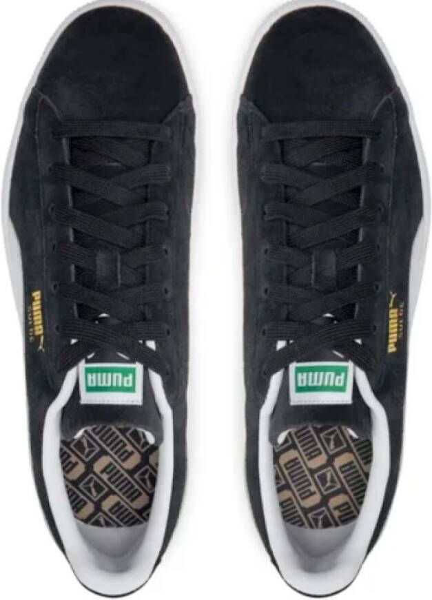 Puma Zwarte leren sneakers Black Heren