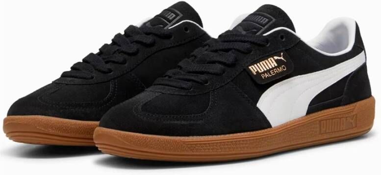 Puma Zwarte Leren Sneakers Stijlvol Ontwerp Black Dames