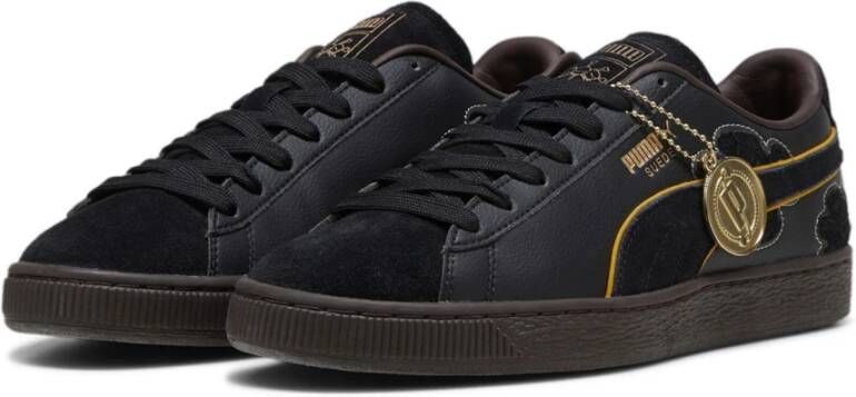 Puma Zwarte Suede 4 One Piece Sneakers Black Heren