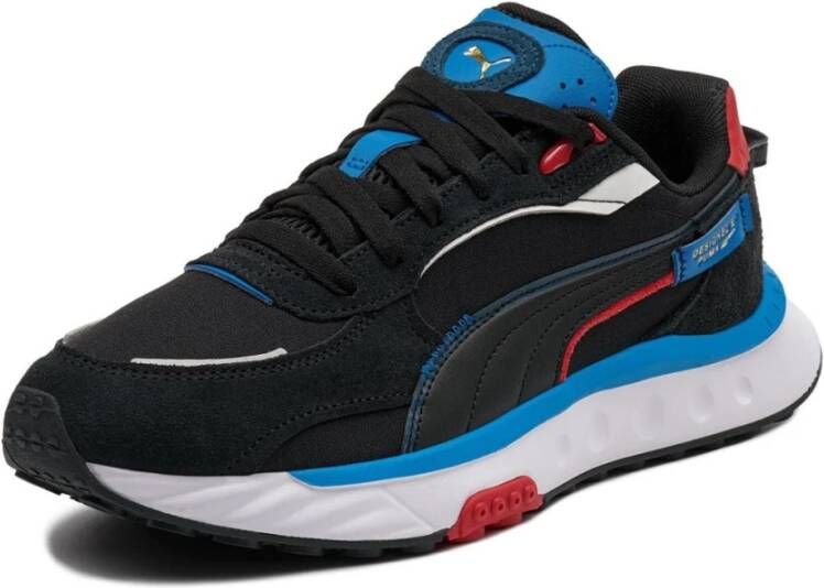 Puma Zwarte Textiel Sneakers Wild Rider Displaced Black Dames