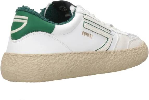 Puraai Casual Katoenen Sneakers met Logo White Dames