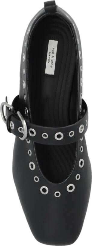 Rag & Bone Ballerina's Spire Mary Jane Grommets Black Dames