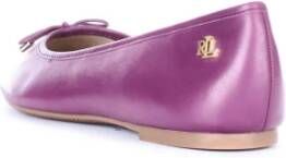 Ralph Lauren Dames Leren Ballerina Flats Paars Dames