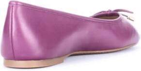 Ralph Lauren Dames Leren Ballerina Flats Paars Dames