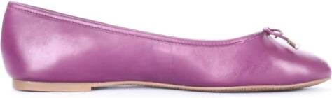 Ralph Lauren Dames Leren Ballerina Flats Paars Dames