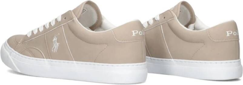 Ralph Lauren Beige Lage Sneakers met Witte Accenten Beige Heren