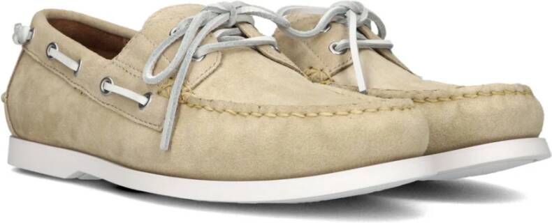 Ralph Lauren Beige Suede Boat Loafers Beige Heren