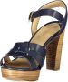 Ralph Lauren Leren sandaal met 10 cm hak en enkelband Blue Dames - Thumbnail 6