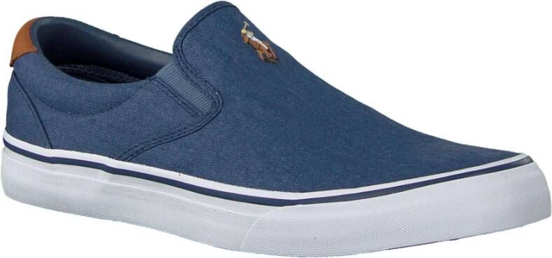 Ralph Lauren Blauwe Lage Sneaker Thompson Blue Heren