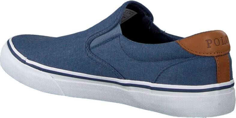 Ralph Lauren Blauwe Lage Sneaker Thompson Blue Heren