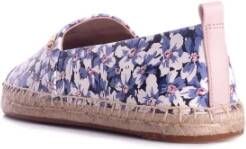 Ralph Lauren Blauwe Leren Espadrilles Platte Schoenen Blue Dames