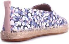 Ralph Lauren Blauwe Leren Espadrilles Platte Schoenen Blue Dames