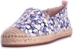 Ralph Lauren Blauwe Leren Espadrilles Platte Schoenen Blue Dames