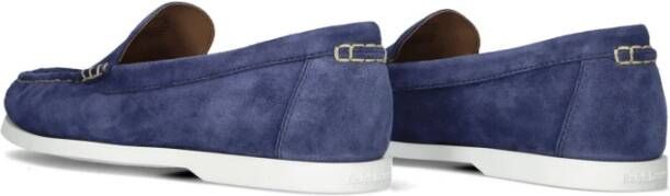 Ralph Lauren Blauwe Suède Venetian Loafers Blue Heren