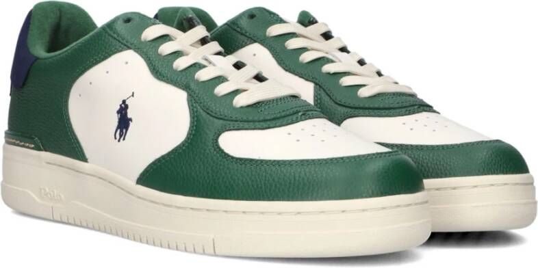 Ralph Lauren Groen Wit Lage Sneakers Green Heren