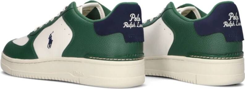 Ralph Lauren Groen Wit Lage Sneakers Green Heren