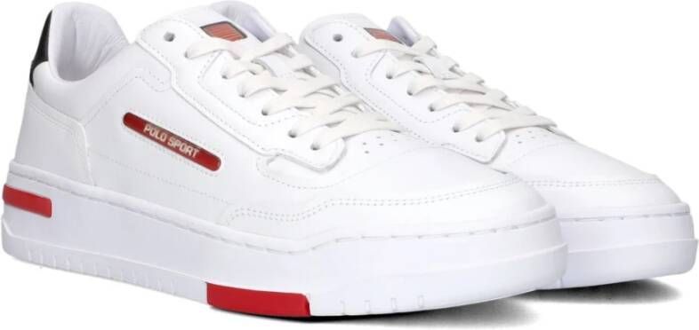 Ralph Lauren Heren Lage Leren Sneakers White Heren