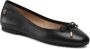 Ralph Lauren Jayna Leren Platte Ballerina's Black Dames - Thumbnail 2