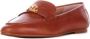 Ralph Lauren Leren Mocassins Logo Voorkant Rubberen Zool Brown Dames - Thumbnail 8