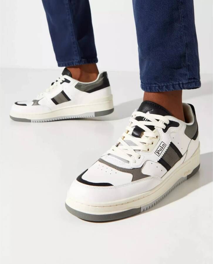 Ralph Lauren Leren sneakers Masters Sport White Heren