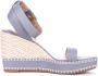 Ralph Lauren Ocean Nappa Leren Espadrille Sleehakken Blue Dames - Thumbnail 4