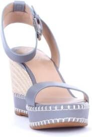 Ralph Lauren Ocean Nappa Leren Espadrille Sleehakken Blue Dames