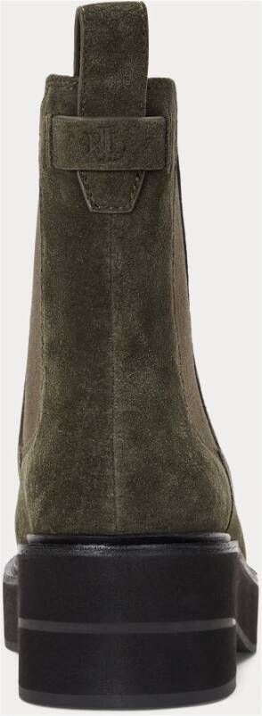 Ralph Lauren Olijf Lauren Adrianna Suède Bootie Schoenen Green Dames