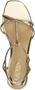 Ralph Lauren Platte Sandalen Yellow Dames