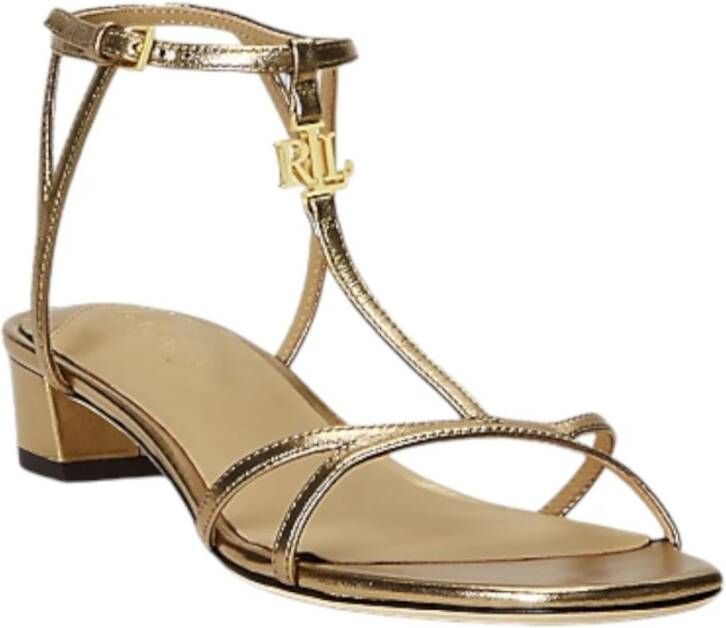 Ralph Lauren Platte Sandalen Yellow Dames