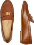 Ralph Lauren Leren Mocassins Logo Voorkant Rubberen Zool Brown Dames - Thumbnail 5