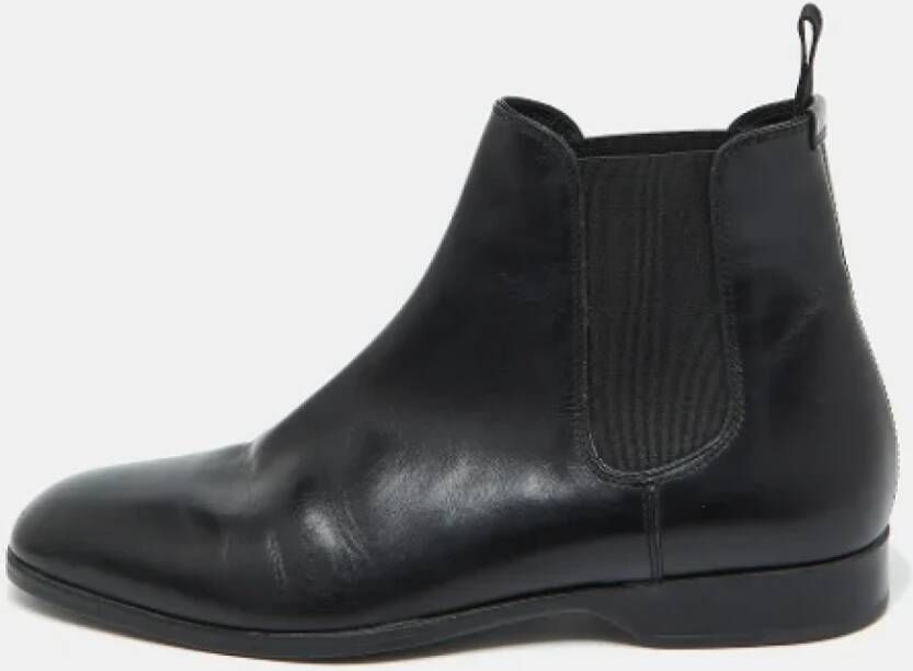 Ralph Lauren Pre-owned Leather boots Black Heren