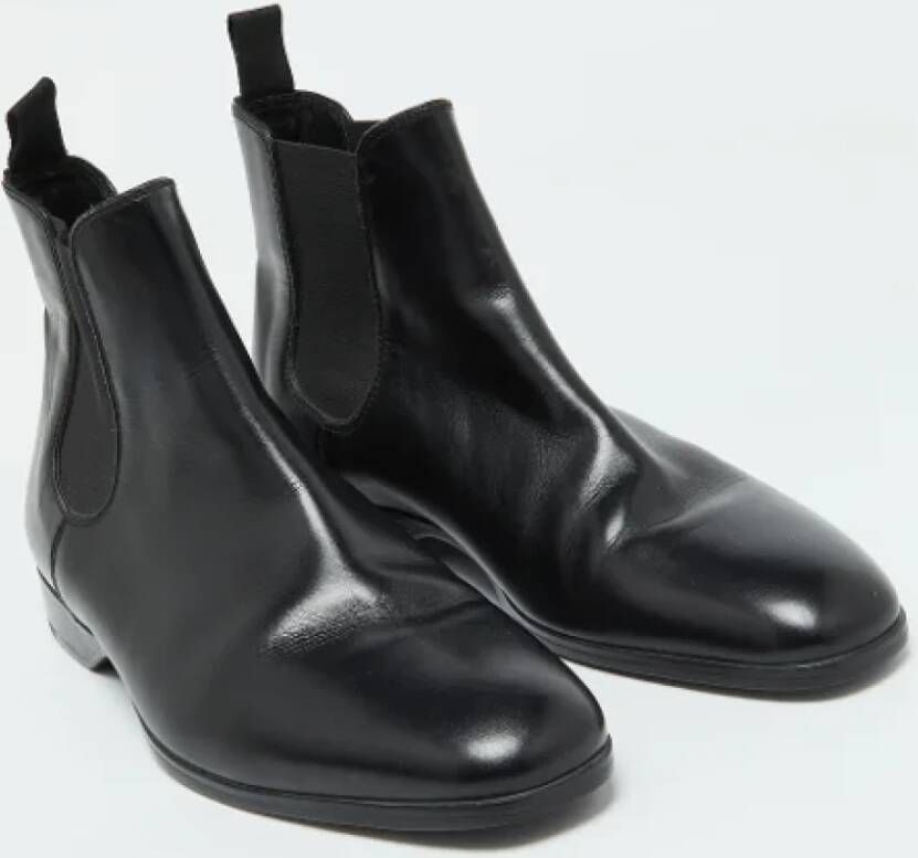 Ralph Lauren Pre-owned Leather boots Black Heren