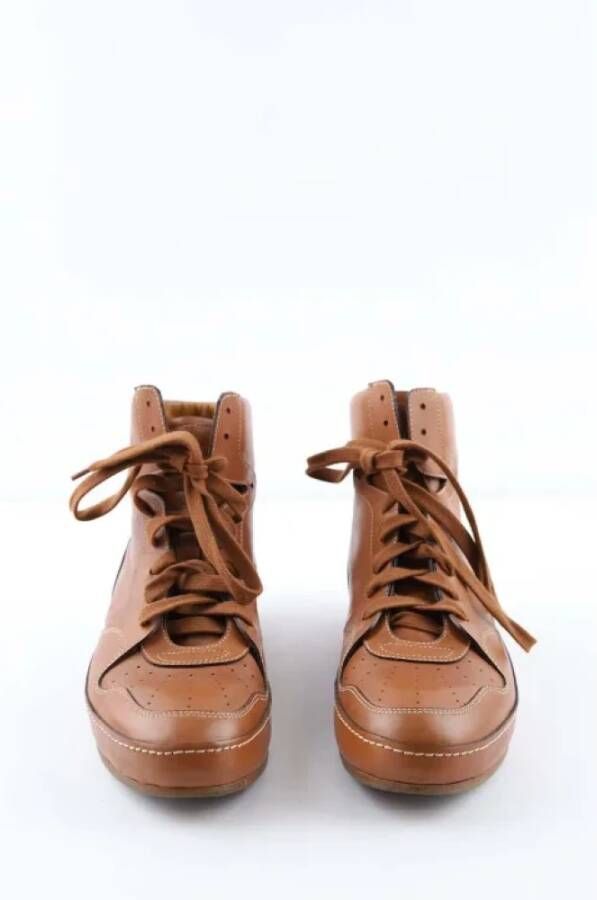 Ralph Lauren Pre-owned Leather boots Brown Dames