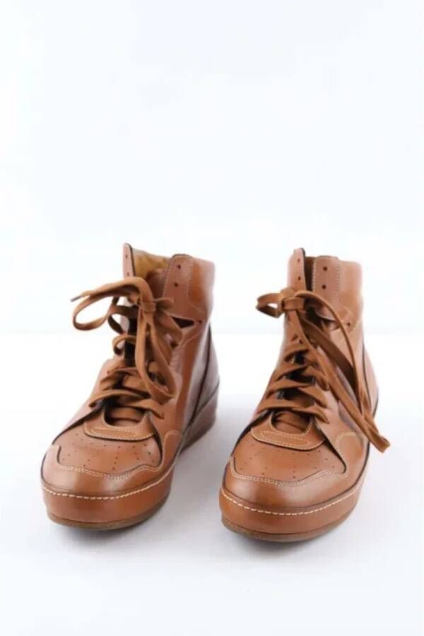 Ralph Lauren Pre-owned Leather boots Brown Dames